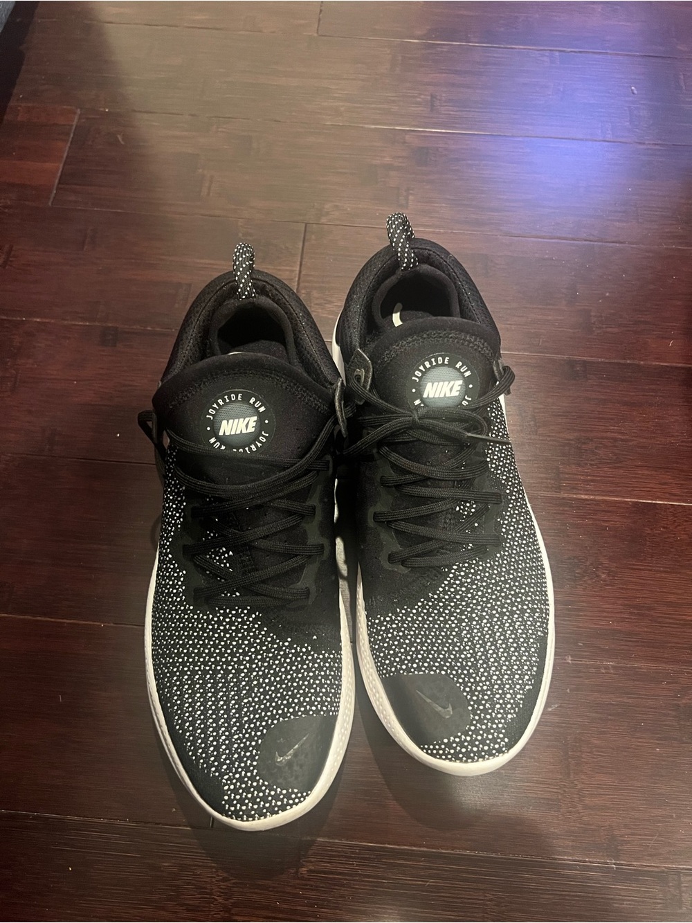 Nike Men’s Black and White Flyknit Casual Sneakers